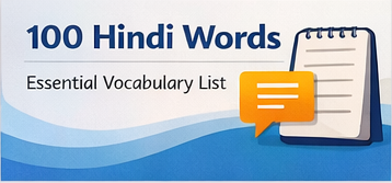 100 Hindi Words